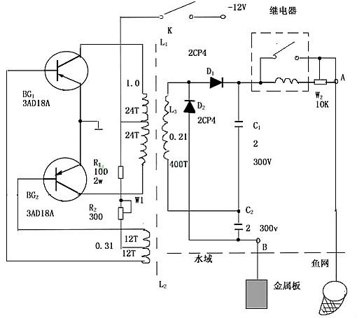 电子网鱼器电路图