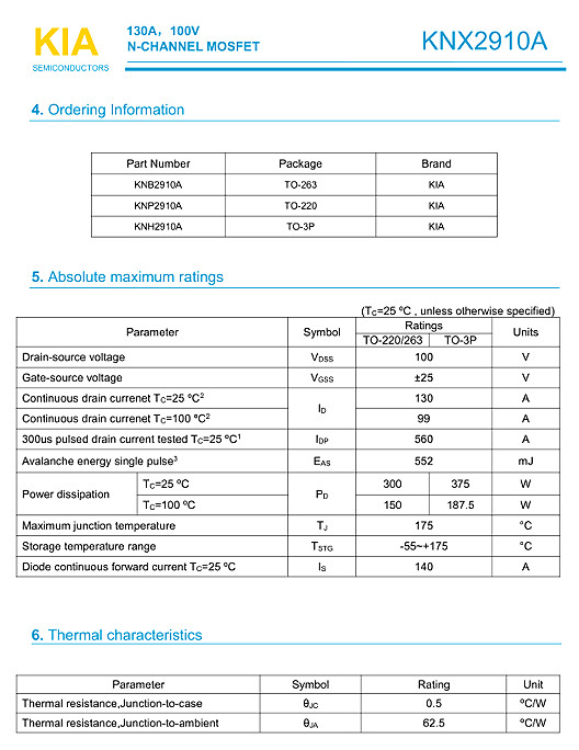 100V130A|KNX2910A中文材料