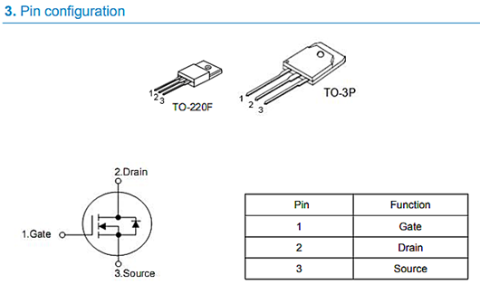 低内阻250V50A KNX3725A参数材料