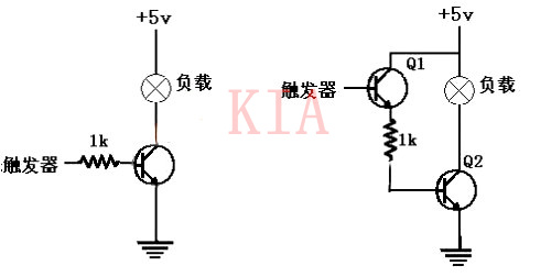 三极管开关 电路图