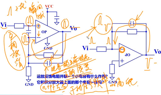 运放 反应 电容