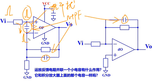 运放 反应 电容