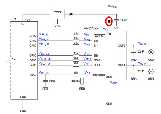 防反接 VCC GND 二极管