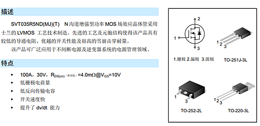 svt035r5nd参数代换,100A 30V,KNX3203B